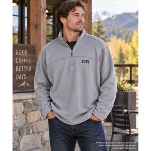 Patagonia XL Micro D Quarter Zip Fleece Pullover Grey Gorpcore Everyday Wear